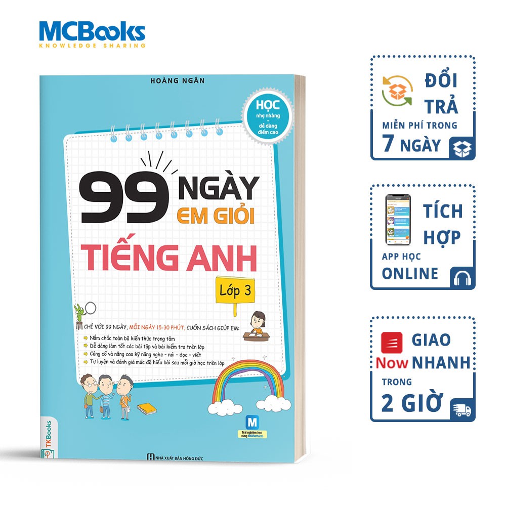 Sách - 99 Ngày Em Giỏi Tiếng Anh - Lớp 3 - Học Kèm App Online