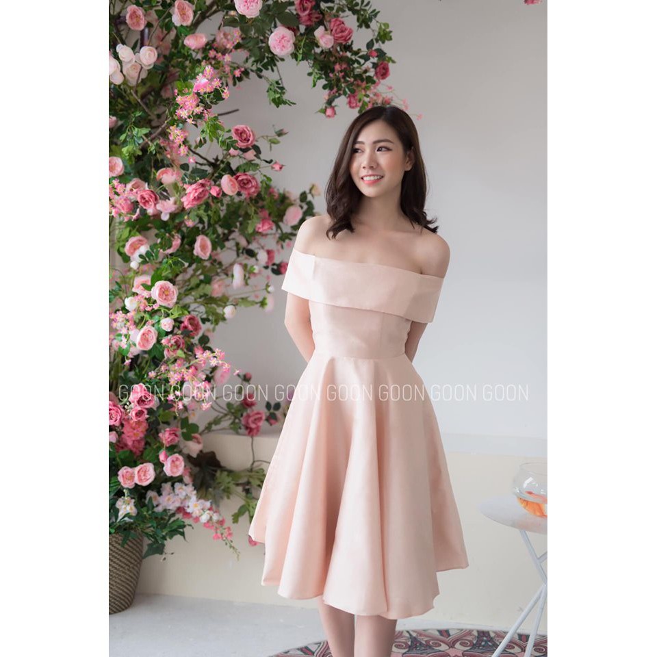 Dress Tafta Cổ Gấp