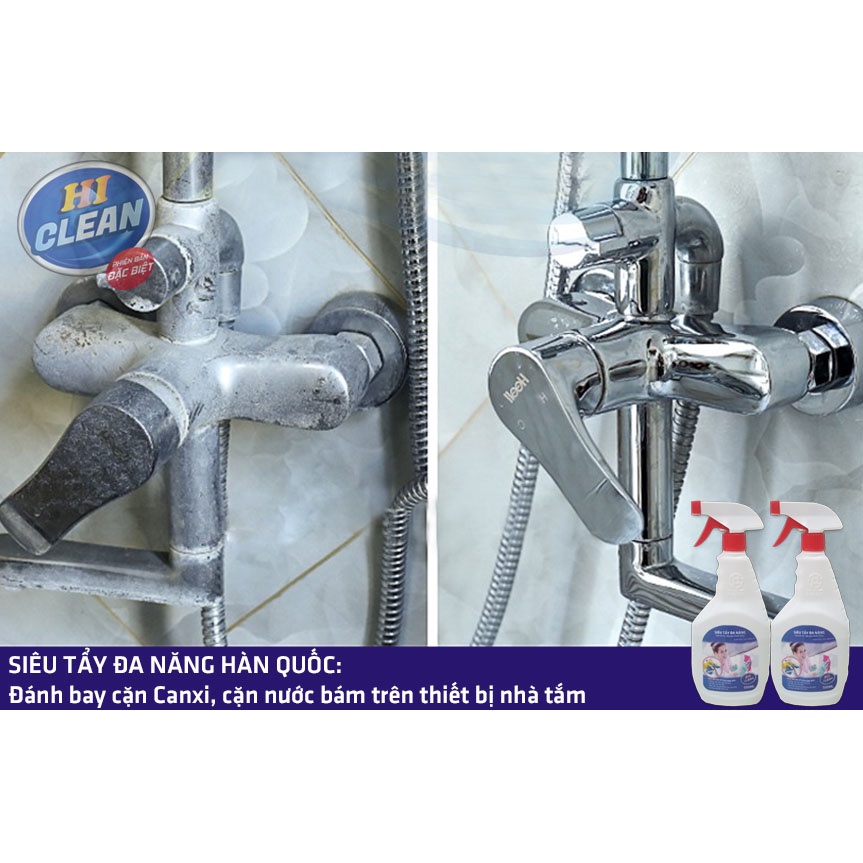 Dung dịch tẩy rửa đang năng vệ sinh làm sạch tường, sofa, thiết bị nhà bếp, tẩy cặn nhà tắm Hi Clean nhập khẩu Hàn Quốc