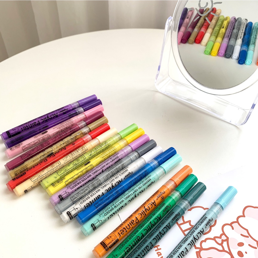 Set 12 Bút Vẽ Màu Acrylic Painter Đa Năng Trên Nhiều Chất Liệu
