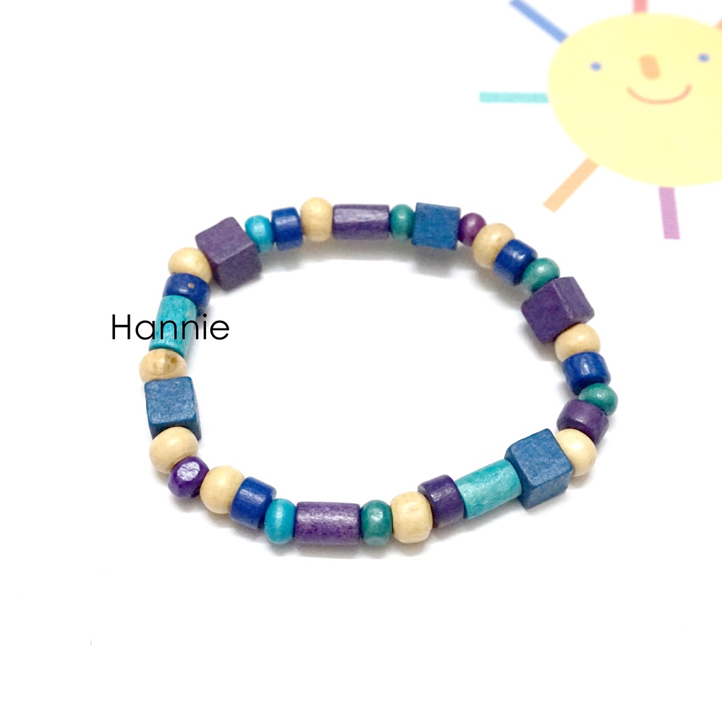 (Hồng/Nâu/Xanh/Vàng/Đỏ) Vòng tay hạt gỗ nhiều màu - Dây đeo tay nam nữ handmade đơn giản