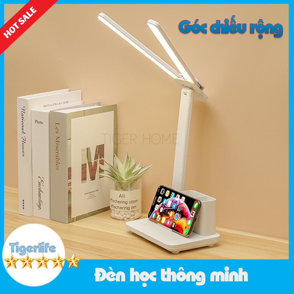 Đèn học chống cận thị, Đèn học tích điện -  2 Led 3 màu ánh sáng Học Đọc Sách Làm Việc Học Sinh Sinh Viên Văn Phòng