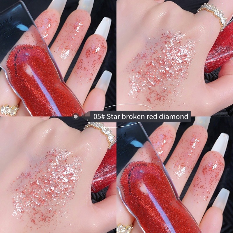 Kim sa bôi mắt ANNIES Maffick dạng lỏng màu đơn sắc kim cương vỡ ngọc trai lấp lánh