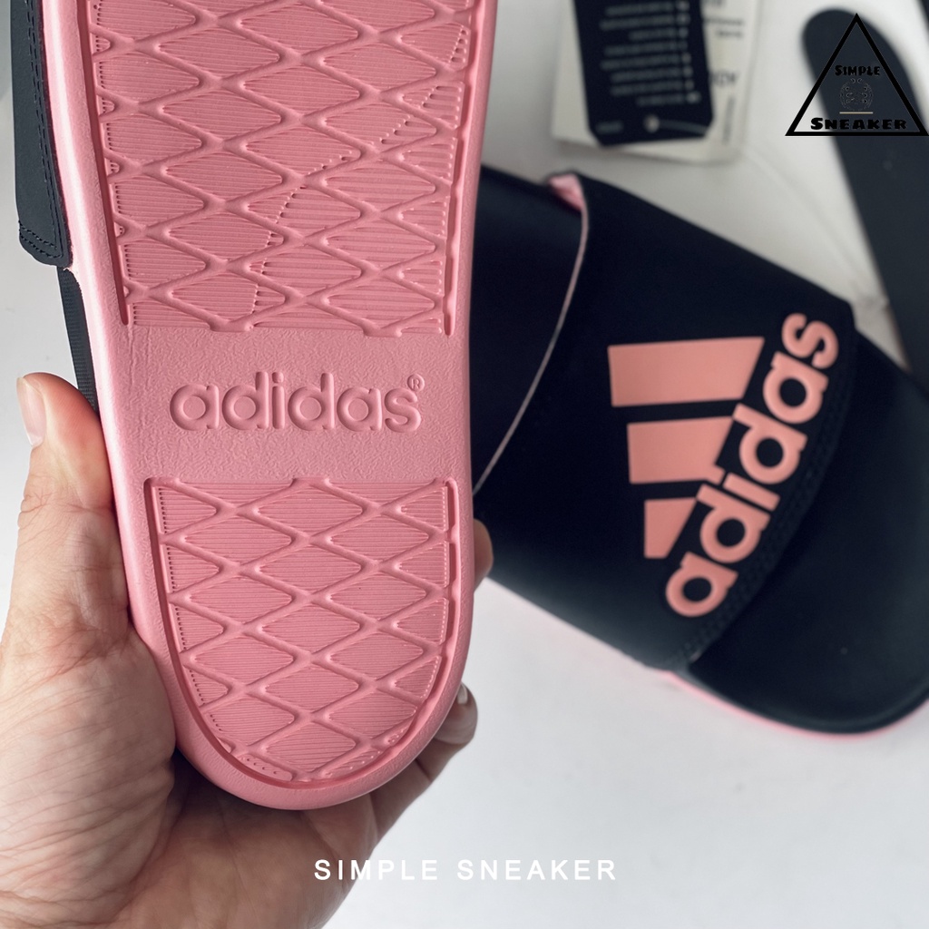 Dép Quai Ngang Adidas Chính Hãng FREESHIPAdidas Adilette Comfort Slides Black Pink- Dép Adidas Nữ Auth- Simple Sneaker