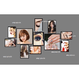 COMBO BỘ 11 TRANH SIZE M (SPA,NAIL,MI,TÓC) & 3 TRANH 22x27