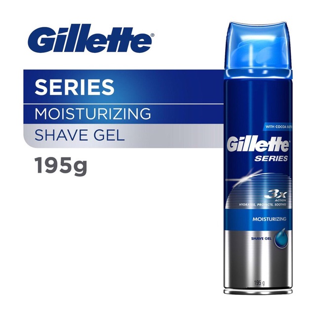 Gel cạo râu Gillette Series Moisturizing Hydratant Humectante 198g