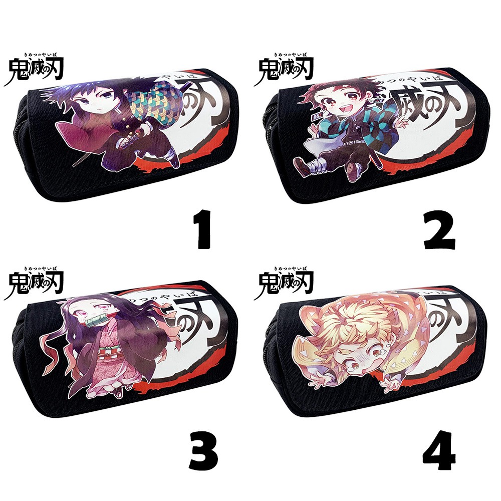 Demon Slayer: Kimetsu no Yaiba Cartoon Pencil Box hộp bút chì Văn phòng sinh viên