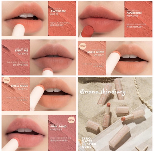 SON THỎI LÌ ROMAND ZERO MATTE SHELL NUDE | BigBuy360 - bigbuy360.vn