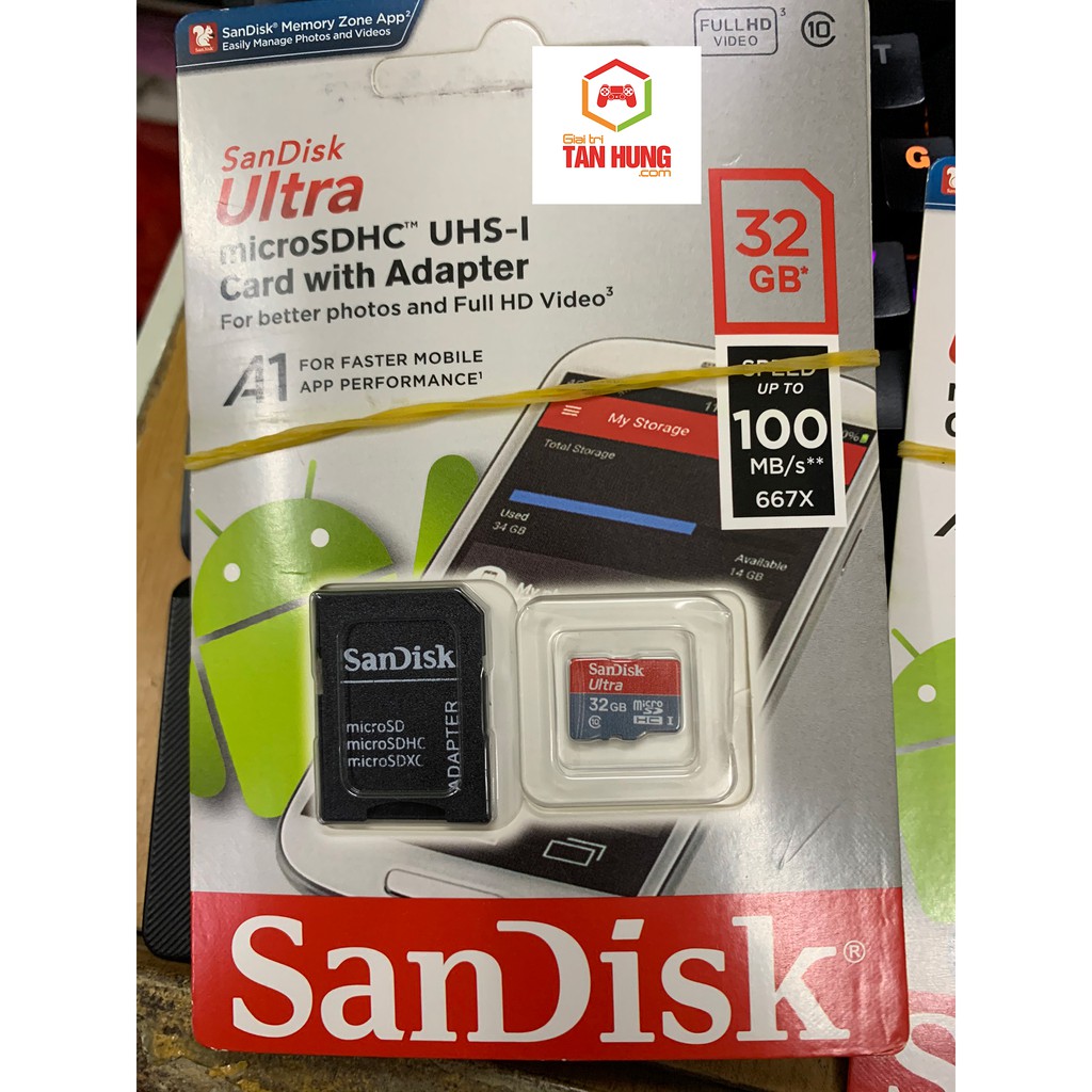 Thẻ nhớ MicroSDXC SanDisk Ultra A1 UHS-I 8G 16G 32G 64GB 128G Class 10 UHS-I
