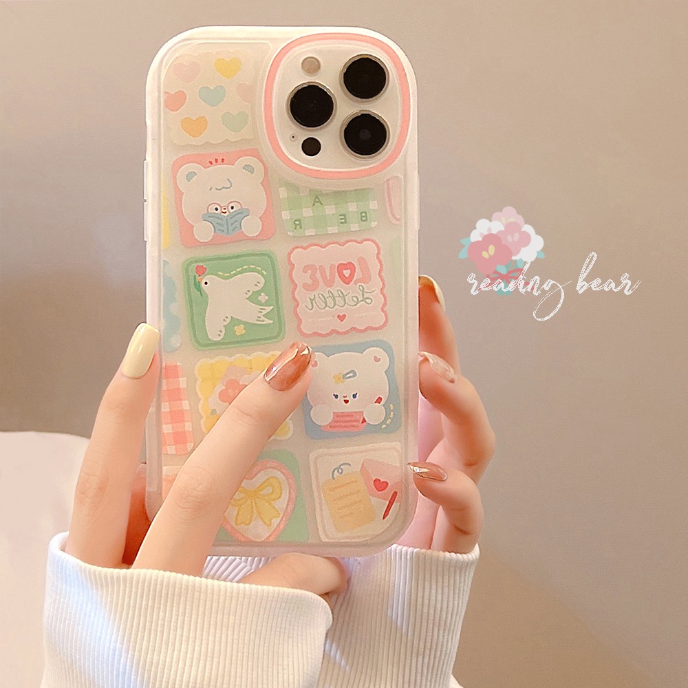 Ốp lưng iphone Gấu Love Letter 13promax/13pro/13/12promax/12pro/12/7plus/8plus/11/11promax/x/xs/xsmax/7/8