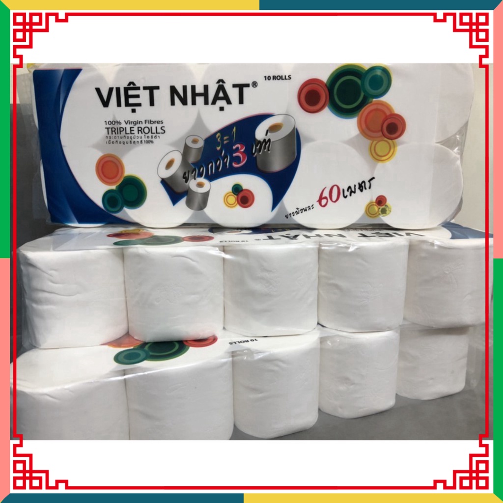 Giấy dọn dẹp Việt Nhật 10 cuộn không lõi 3 lớp ( Đại lý Ngọc Toản)