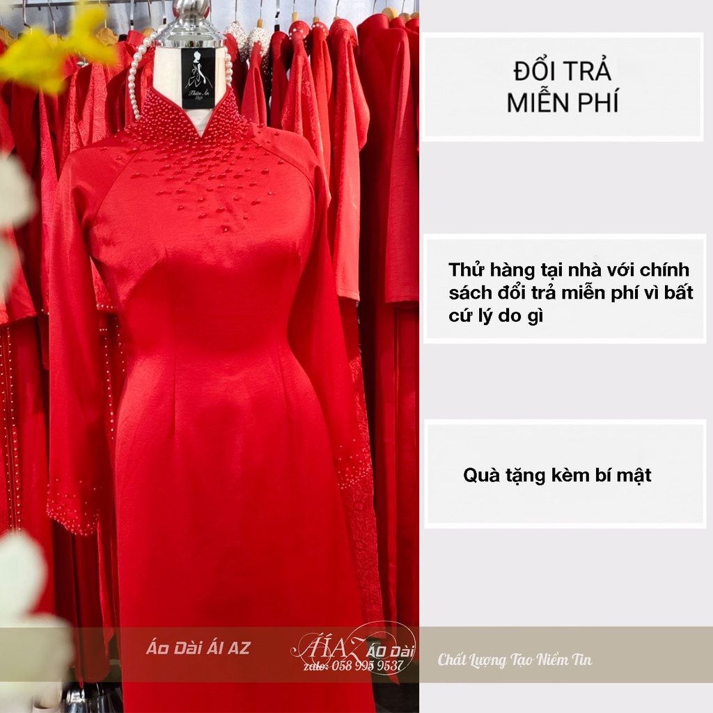 Áo Dài Cô Dâu Cưới Hỏi D27