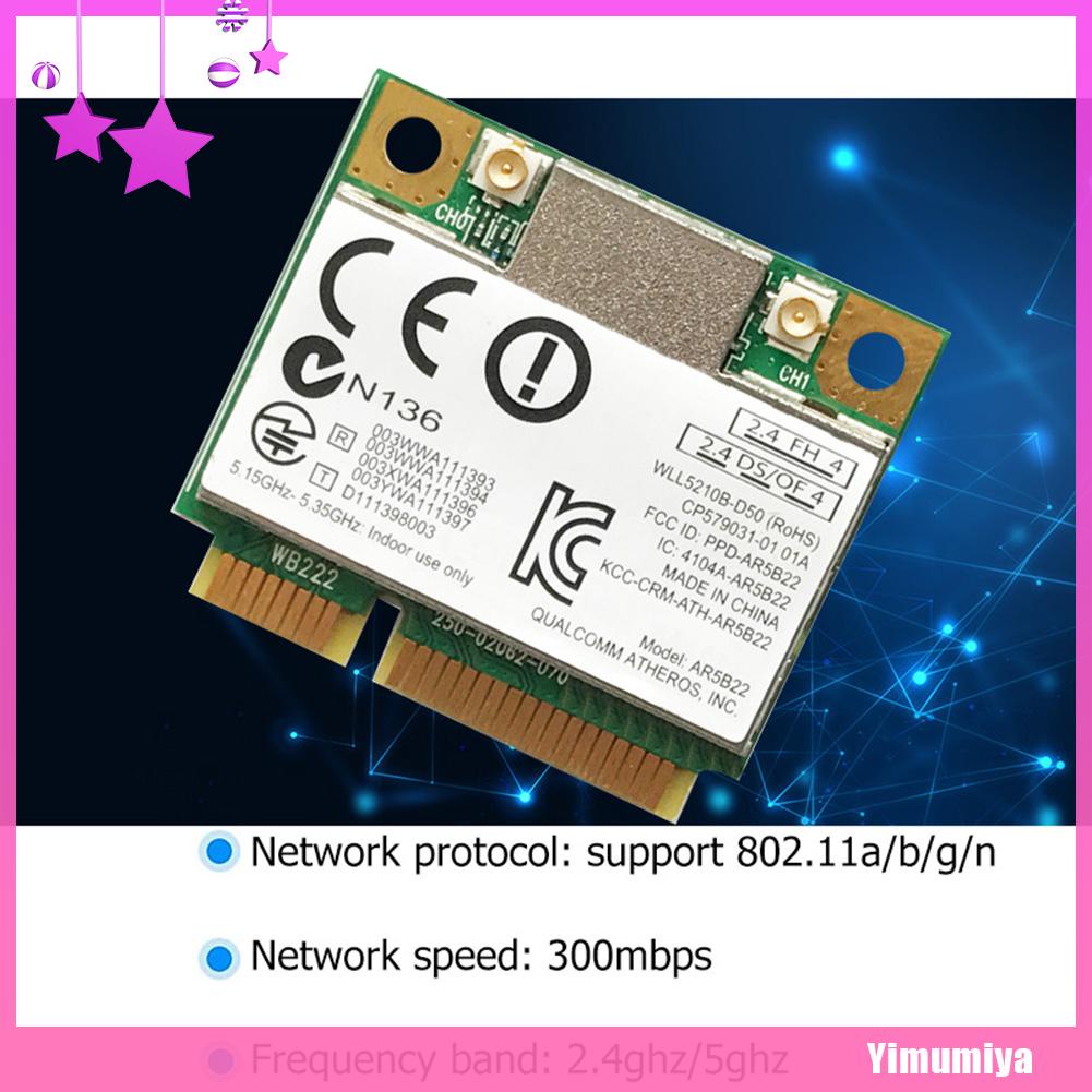 Thiết Bị Thu Phát Wifi Bluetooth 4.0 300mbps Pci-E 2.4g / 5g Thẻ