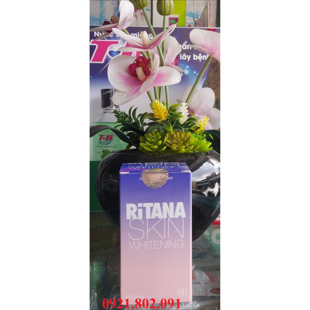 (có tem tích điểm) RITANA SKIN WHITENING viên uống dưỡng trắng da lọ 60 viên