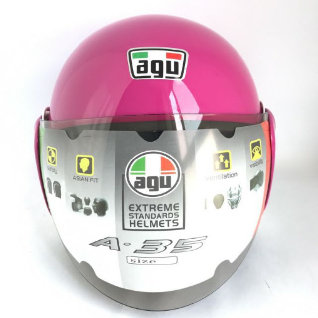 Mũ Bảo Hiểm 3/4 AGU Có Kính