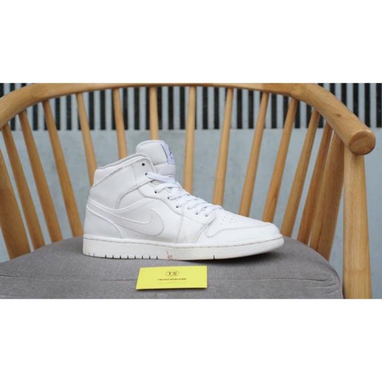 Giày Thể Thao AIR JORDAN 1 Retro High Full White Full Trắng Cao Cổ Phù Hợp Cho Cả Nam Và Nữ ! * 🎧️