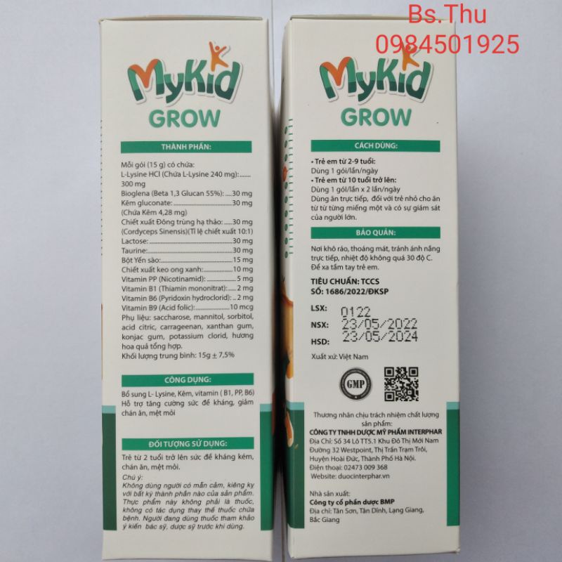 Thạch Kẽm Mykid grow bổ sung kẽm ZINC my kid grow, giảm chán ăn mệt mỏi, tăng sức đề kháng cho bé