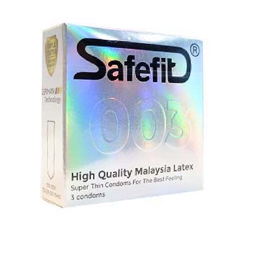 Bao cao su Safefit siêu mỏng 0.03 mỏng thứ 3 thế giới Tâm Thiện Chí