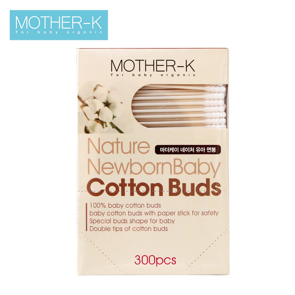 Tăm bông sơ sinh 1 đầu xoắn Mother-K Hàn Quốc  KM13043