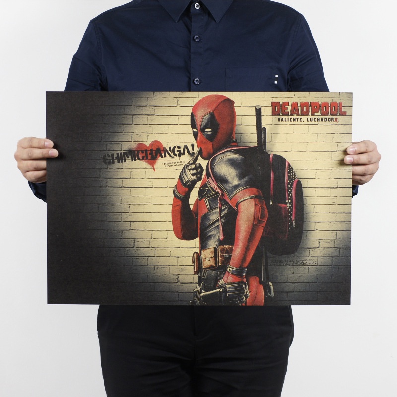 Áp Phích Trang Trí Hình Nhân Vật Dc/marvel/hero Retro Kích Thước 51 * 36cm
