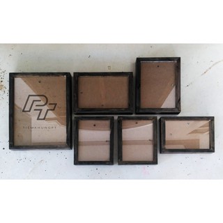 Bộ 06 Khung ảnh A4 A5 13x18 - Khung hình gỗ thông mặt kính - Khung ảnh đẹp treo tường - Picture Frames Tiệm Khung PT