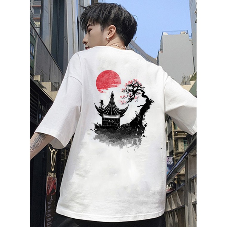 Áo thun nam tay lỡ form rộng họa tiết cá tính đẹp độc lạ vải dày mịn bst29