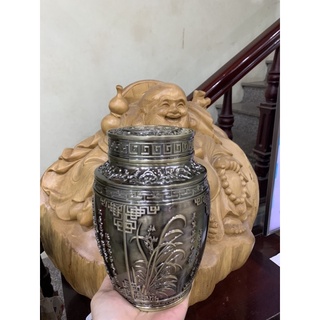 Hộp đựng trà, Lọ chè Hoàng Gia, Hũ đựng chè siêu bền, đựng khoảng 2 lạng