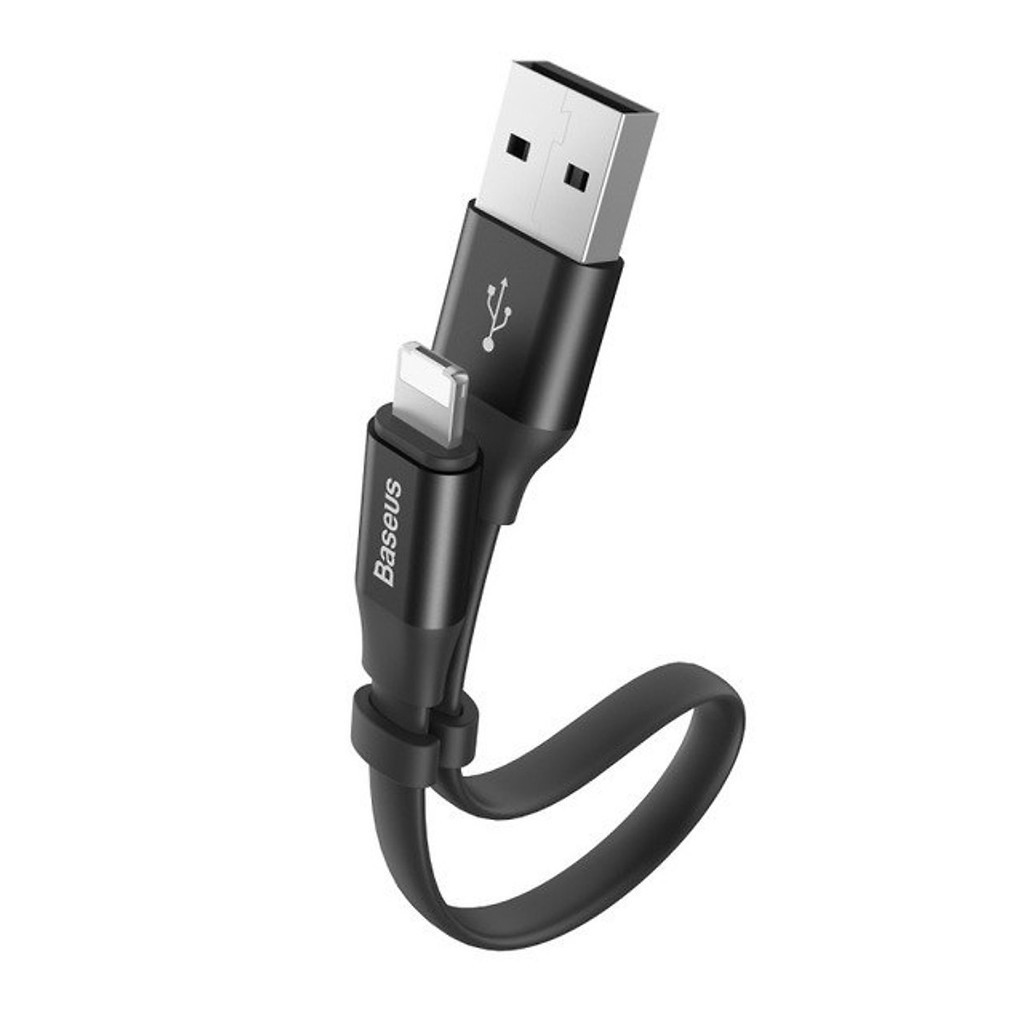 Dây cáp sạc 2 trong 1 Lightning / MicroUSB Baseus Two in One 23cm dây dẹt