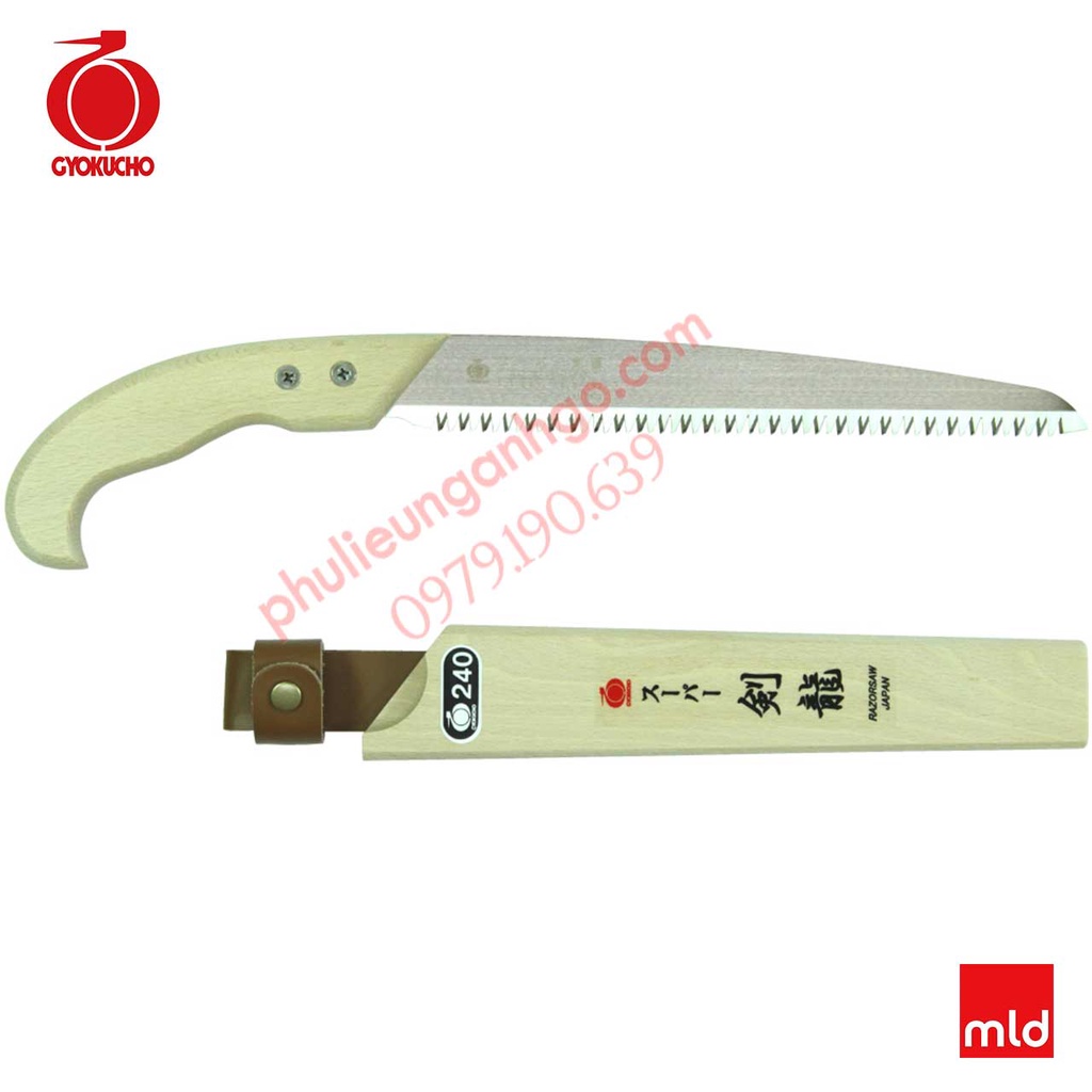 Cưa gỗ tươi chuyên dụng KENRYU 240mm, thương hiệu Gyokucho, Mã RZ741W [MADE IN JAPAN]
