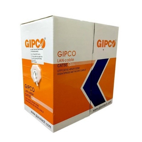 ◆Thùng dây cáp mạng GIPCO - UTP CAT5E 5669 (305m trắng)