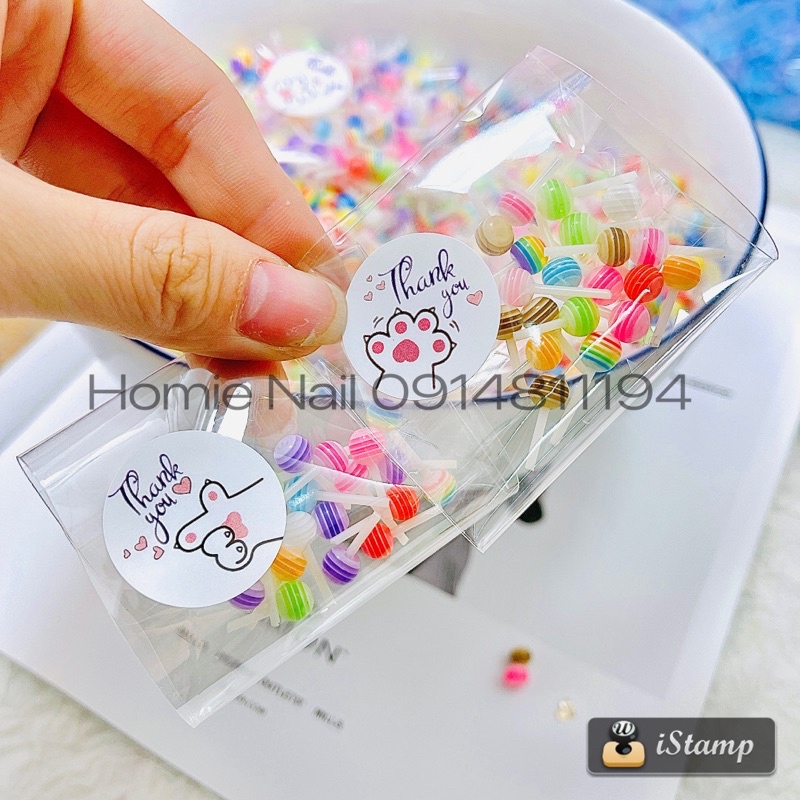 Charm kẹo mút đính móng tay