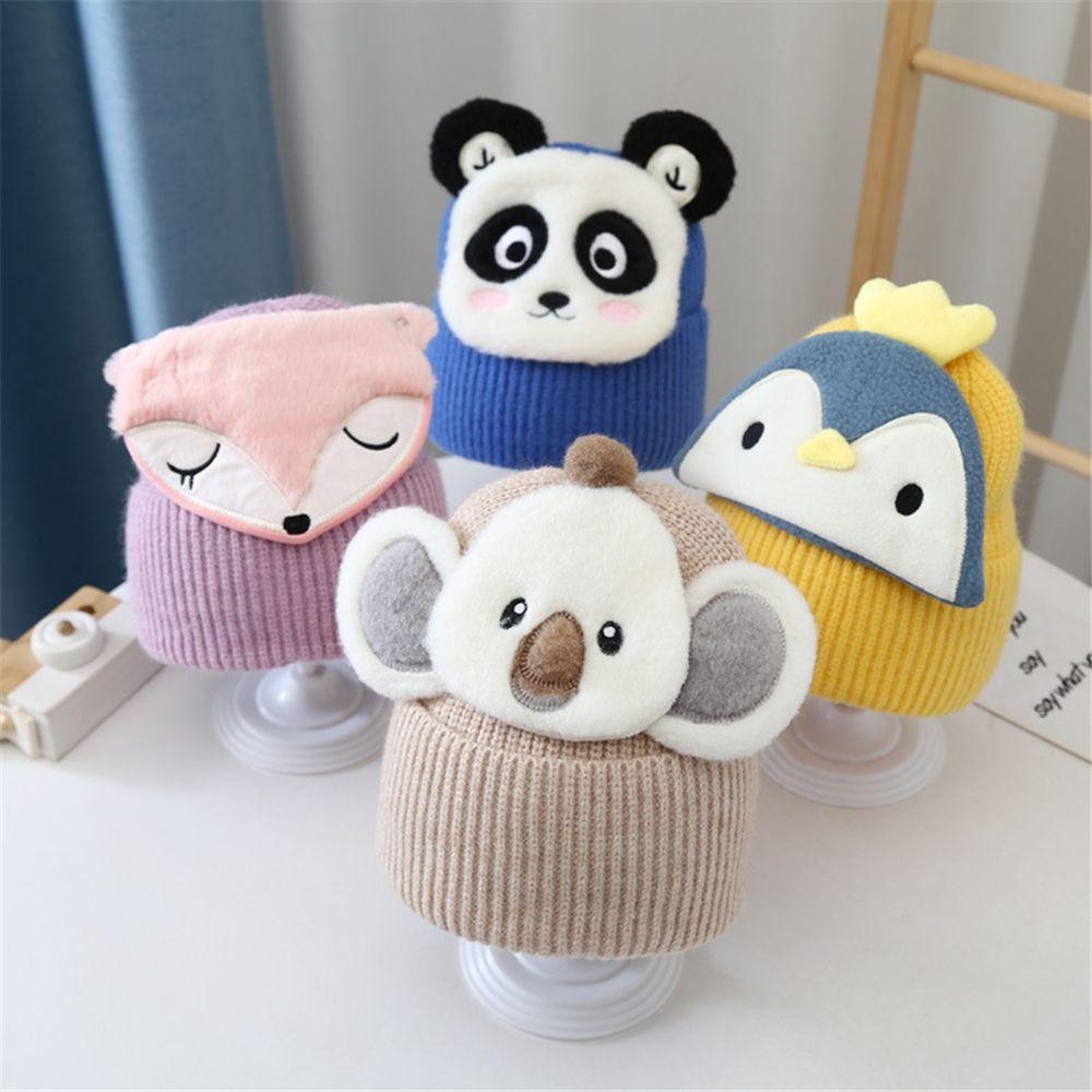 Mũ Beanie In Họa Tiết Thú Dễ Thương Thời Trang Mùa Đông Cho Bé Trai Và Gái