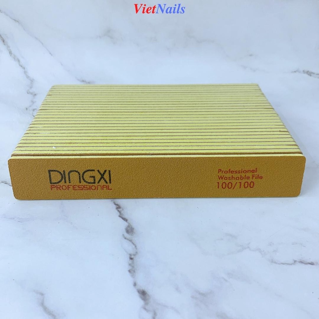 Lố 25 Dũa Móng Tay Dingxi Dũa Nhám Da Bò Độ Nhám 100/100 Dũa Móng Gel Móng Bột