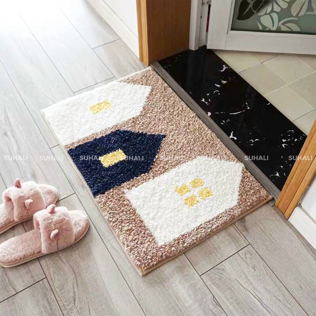 Thảm chân lông cừu SUHALI kích thước 40x60cm siêu thấm hút và mềm mại