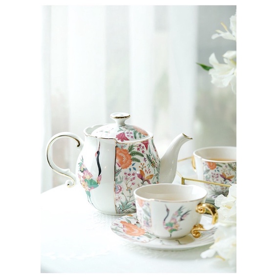 Bộ ấm trà chiều vintage Châu Âu sang trọng - Bộ quà tặng chất lượng