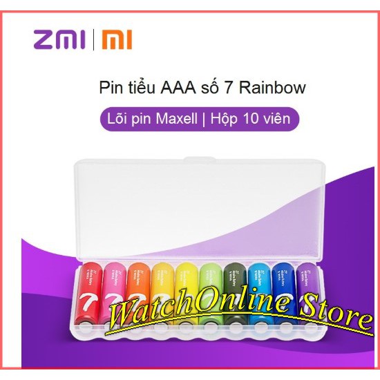 Hộp 10 viên pin tiểu AAA pin số 7 Xiaomi