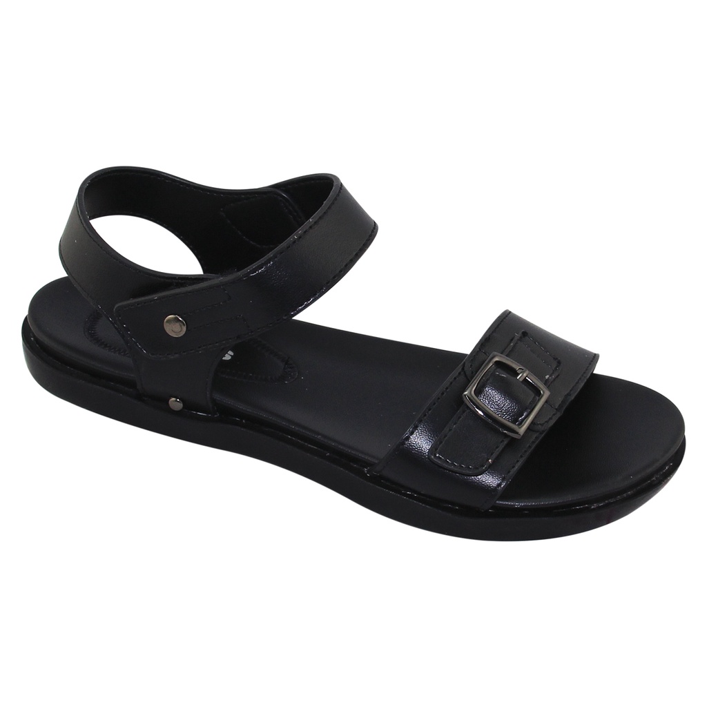 GIÀY SANDAL QUAI HẬU ĐẾ BẰNG QUAI NGANG NỮ BITA'S SYN.261 (ĐEN) - BITAS