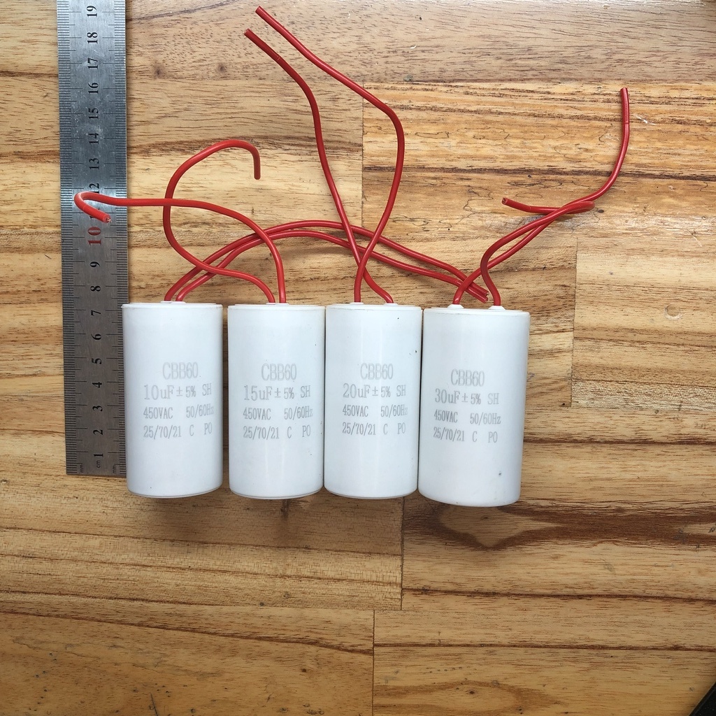 Tụ đề motor 10uf, 15uf, 20uf, 30uF, 35uF, 40uf, 45uf/ 400Vac, 450Vac 50/60Hz #phụ tùng thay thế
