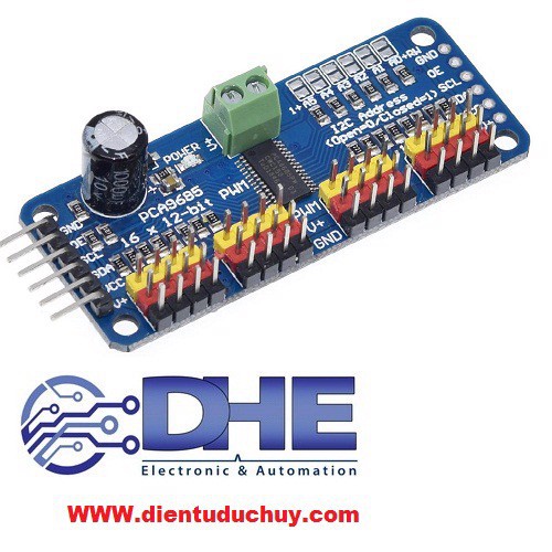 PCA 9685 (DRIVER ĐIỀU KHIỂN 16 SERVO)