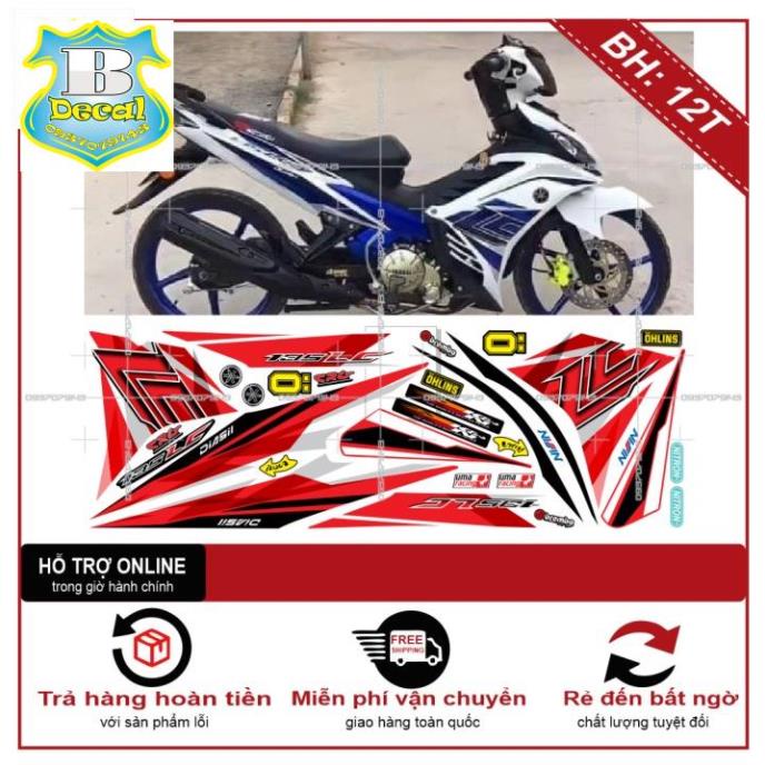 ( Quí khách vui lòng mang ra tiệm cho thợ dán ) Tem EX 2011 LC DÁN XE TRẮNG [Bi Decal]