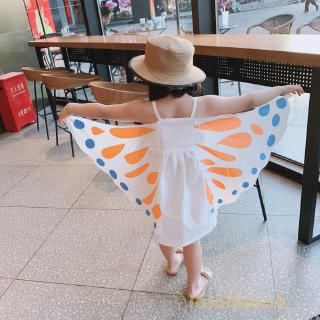 Đầm hai dây họa tiết bươm bướm xinh xắn cho bé gái
