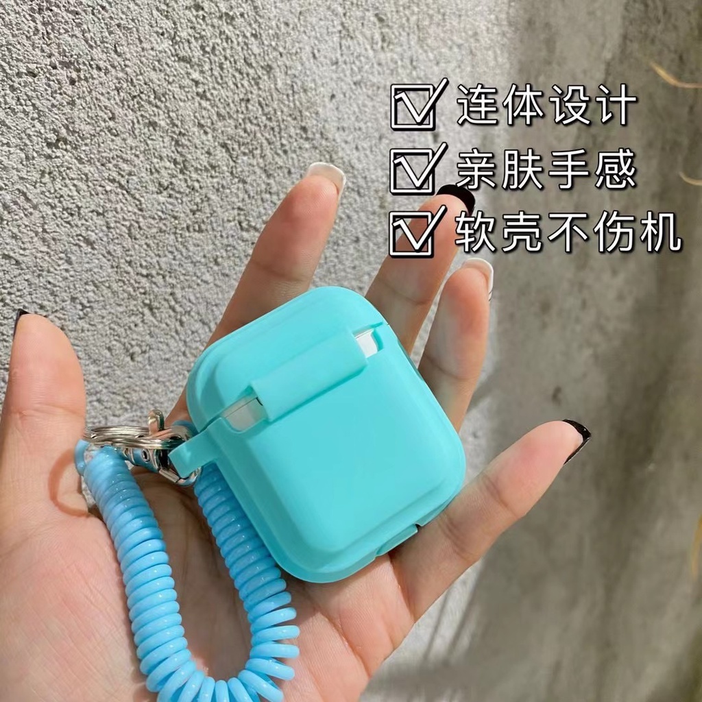 Vỏ bảo vệ hộp sạc tai nghe bluetooth không dây bằng Tpu chống thất lạc thích hợp cho Airpods 1 / 2 Pro 3