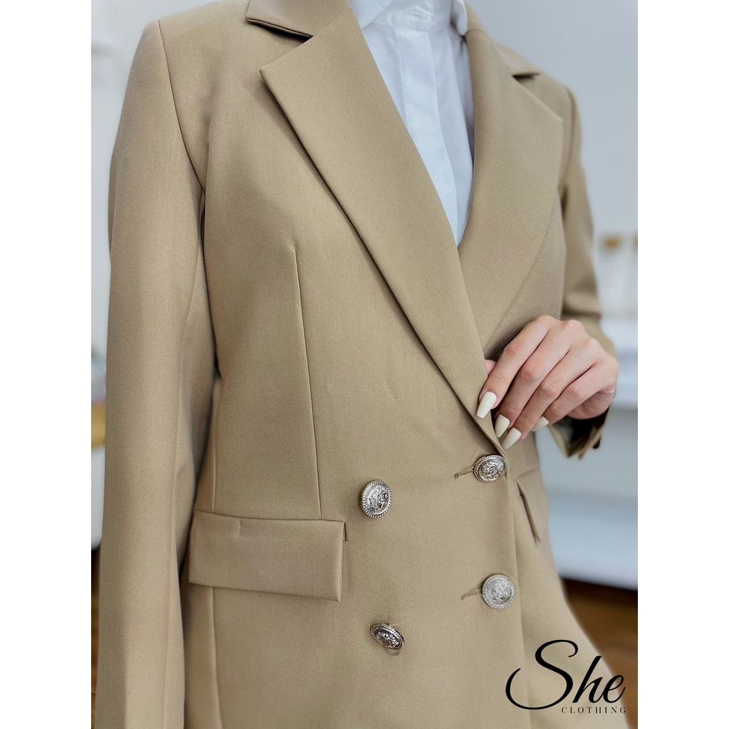 Áo Blazer tipsy nude dài tay AV023