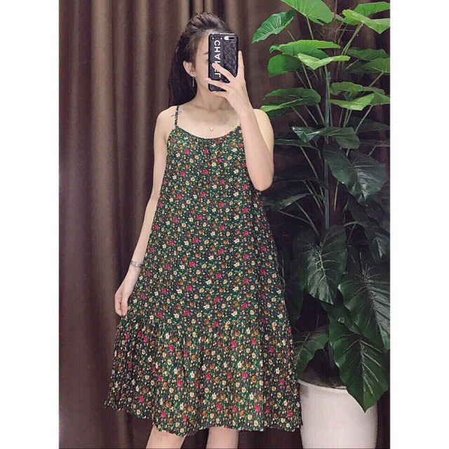 Váy lanh 2 dây đuôi cá HOA NHÍ | BigBuy360 - bigbuy360.vn