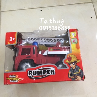 [Rẻ Vô Địch] Đồ Chơi Hộp Xe Cứu Hoả Có Nhạc Có Đèn Có Thang Dài cho bé