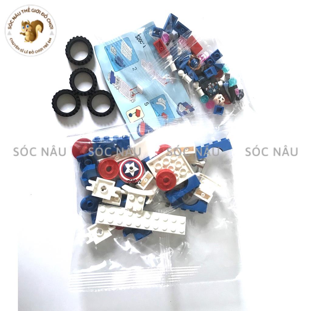 Bộ đồ chơi lắp ráp xếp hình lego siêu anh hùng MG250 người sắt ironman/ người nhện spiderman/ captain america/ Green man