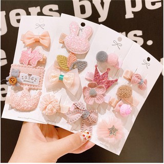 🍓Set 4 Kẹp Tóc Phong cách Hàn Quốc Xinh Xắn Dành Cho Bé Gái