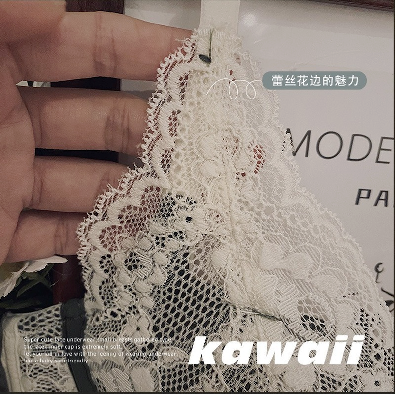 Áo lót nâng ngực không gọng phối ren cúp 3/4