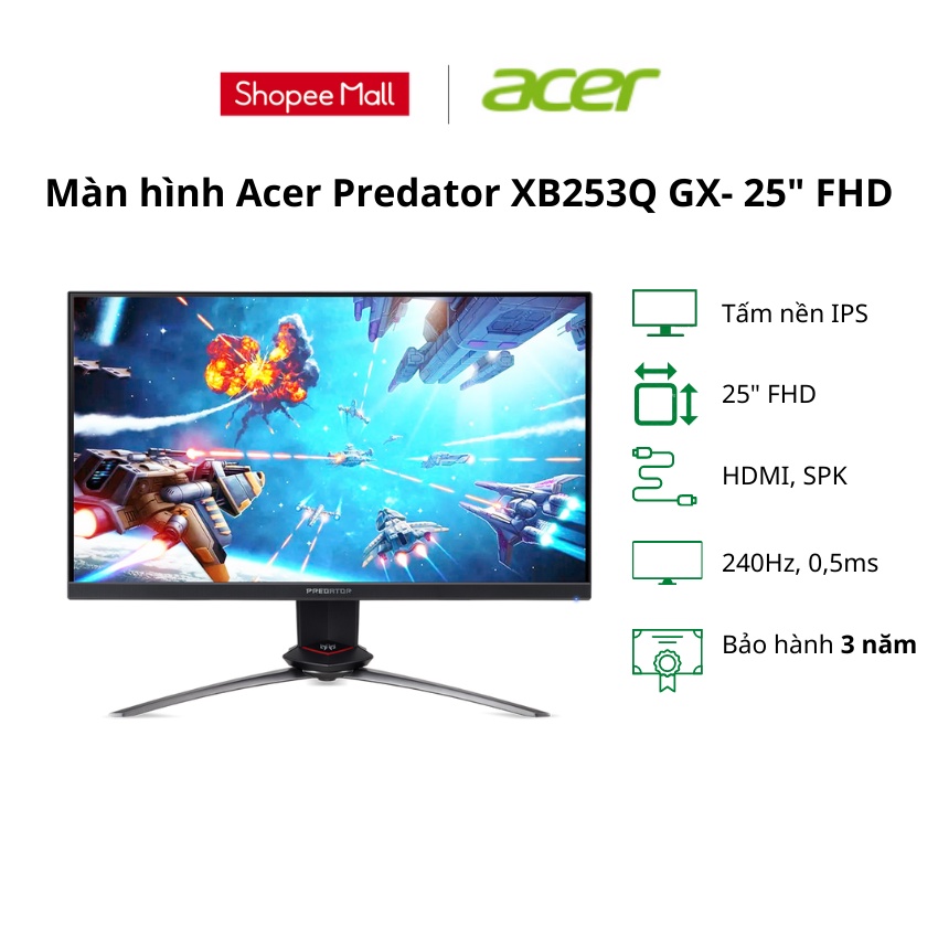 Màn hình máy tính Acer Predator XB253Q GX - 25 inch FHD