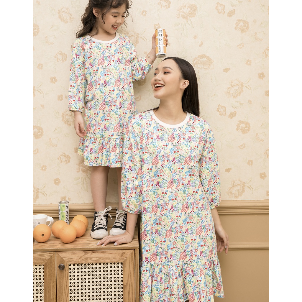 Váy bé gái tay lỡ hoa nhí K0030244 Thời trang M2